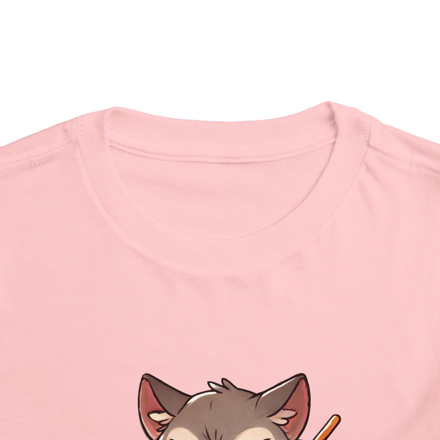 Toddler Tee — Grumpy Wolf girl with mop