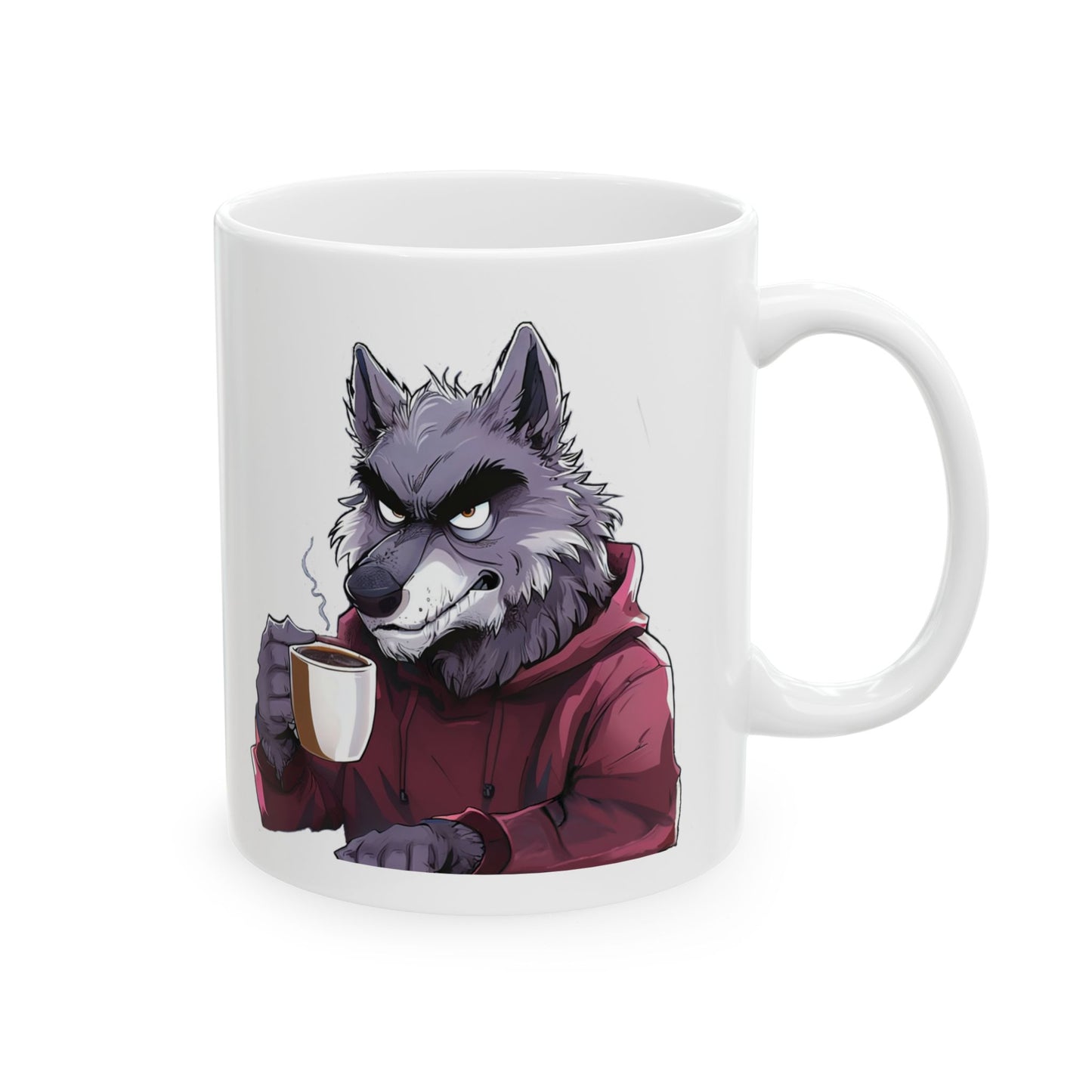 Red Hoodie Wolf - with Coffee mug