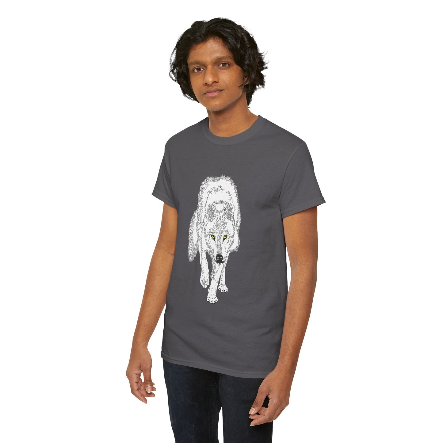 Stalking Wolf  - T‑Shirt Dark Background