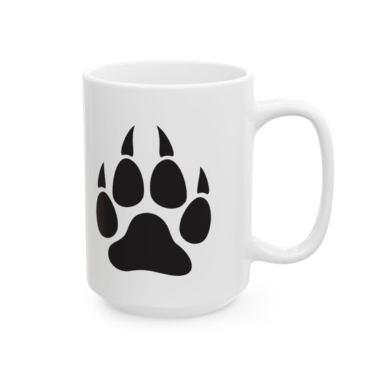 Black Wolf Paw Print Coffee Cup (11oz & 15oz)