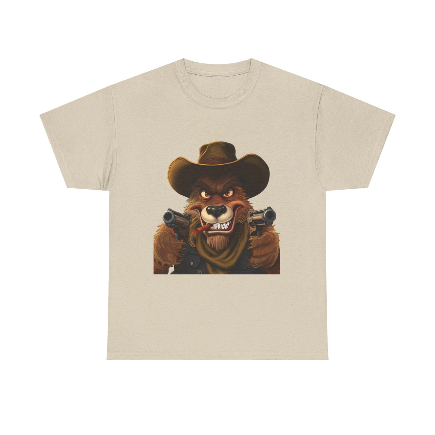 Grumpy Wolf T-Shirt—Six Shooter Wolf