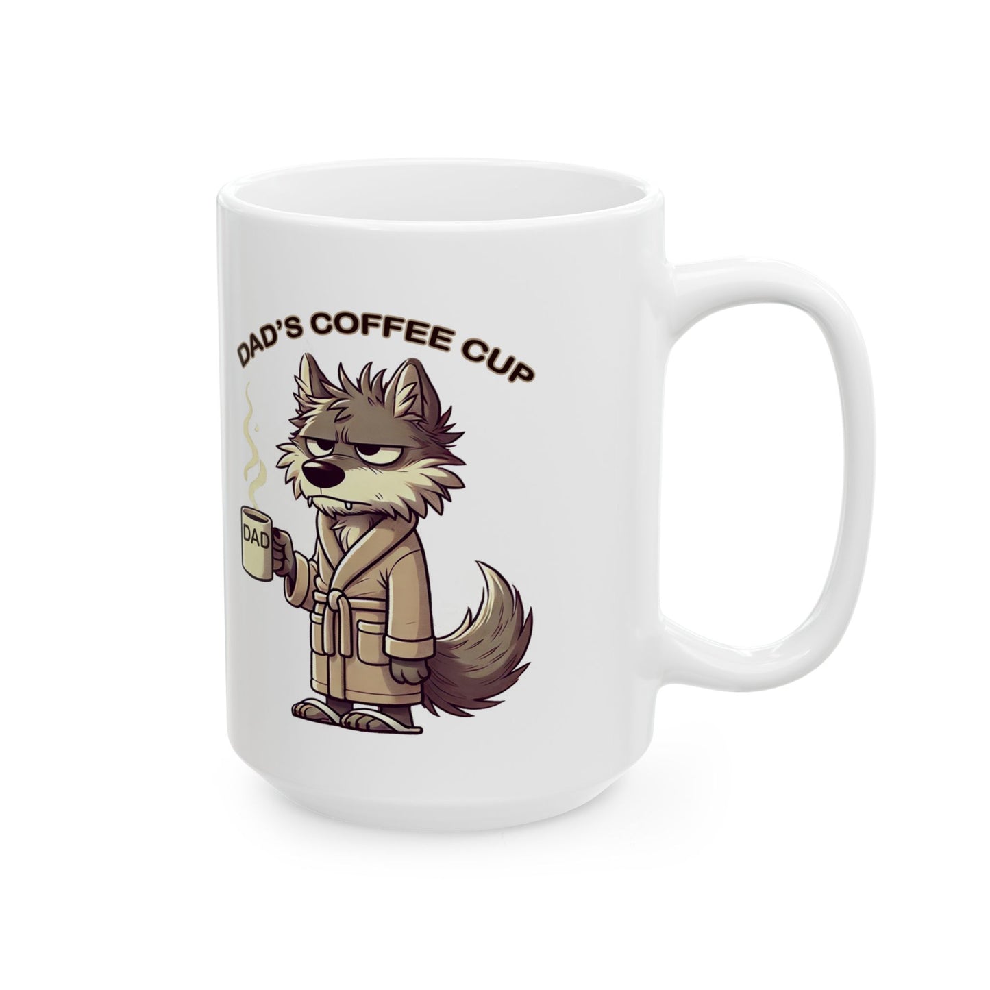 SCRUFFY WOLF DAD COFFEE MUG