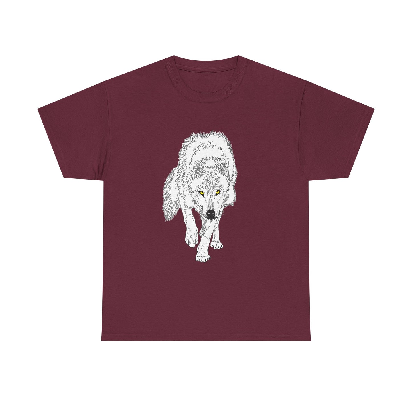 Stalking Wolf  - T‑Shirt Dark Background