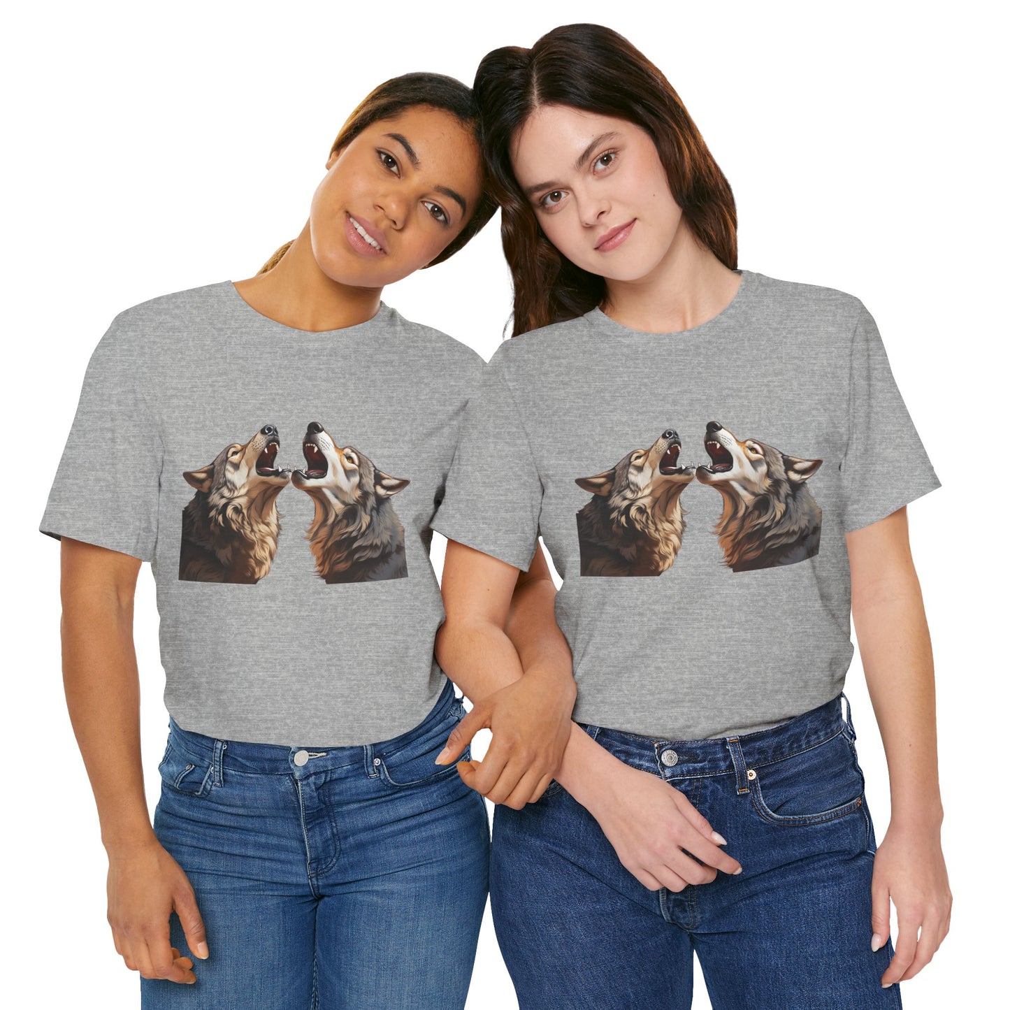Dualing Wolf Howls - T‑Shirt