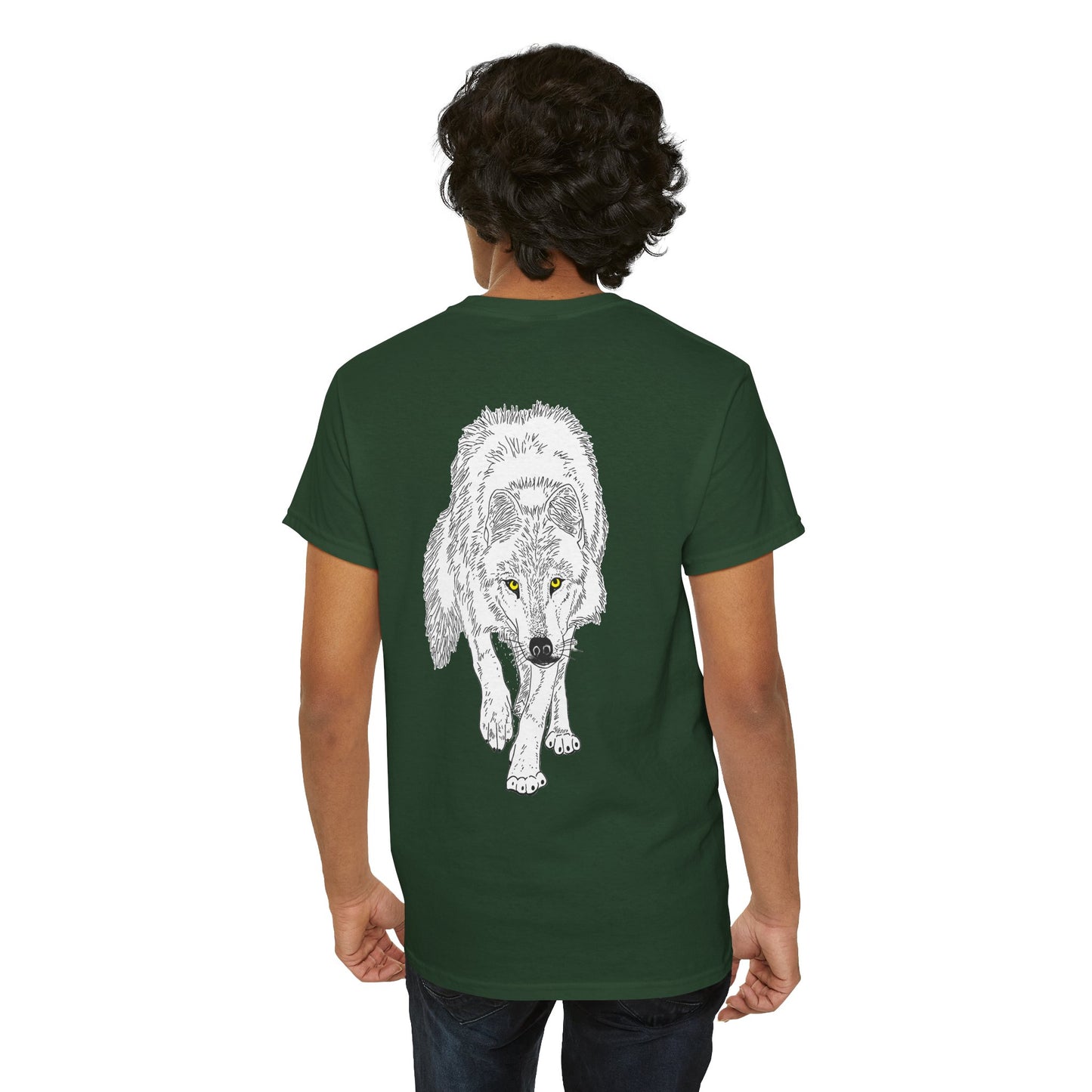 Stalking Wolf - Back of Shirt Design