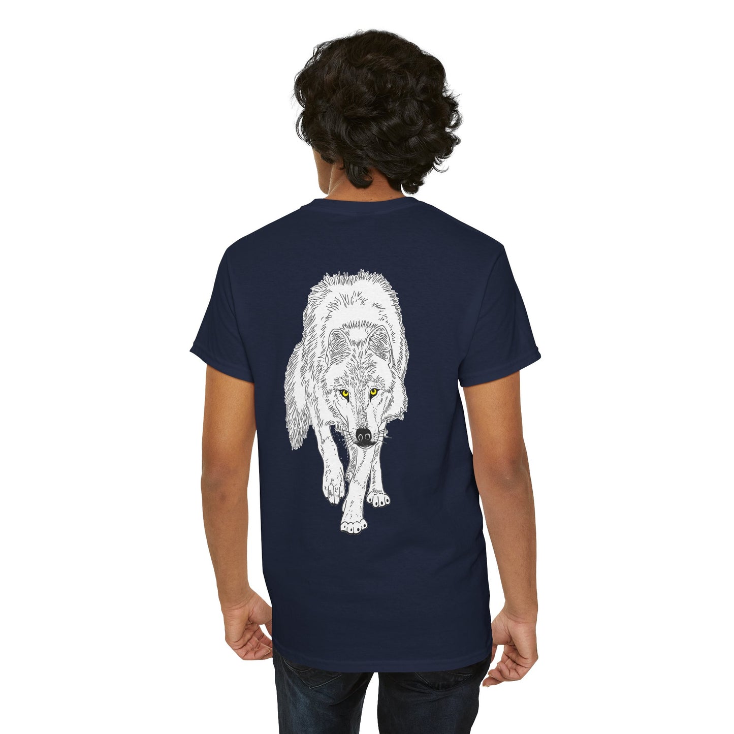 Stalking Wolf - Back of Shirt Design