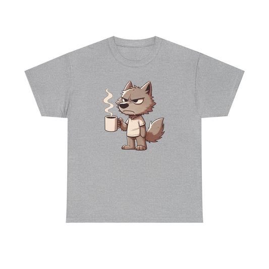 Grumpy Coffee Wolf T-Shirt