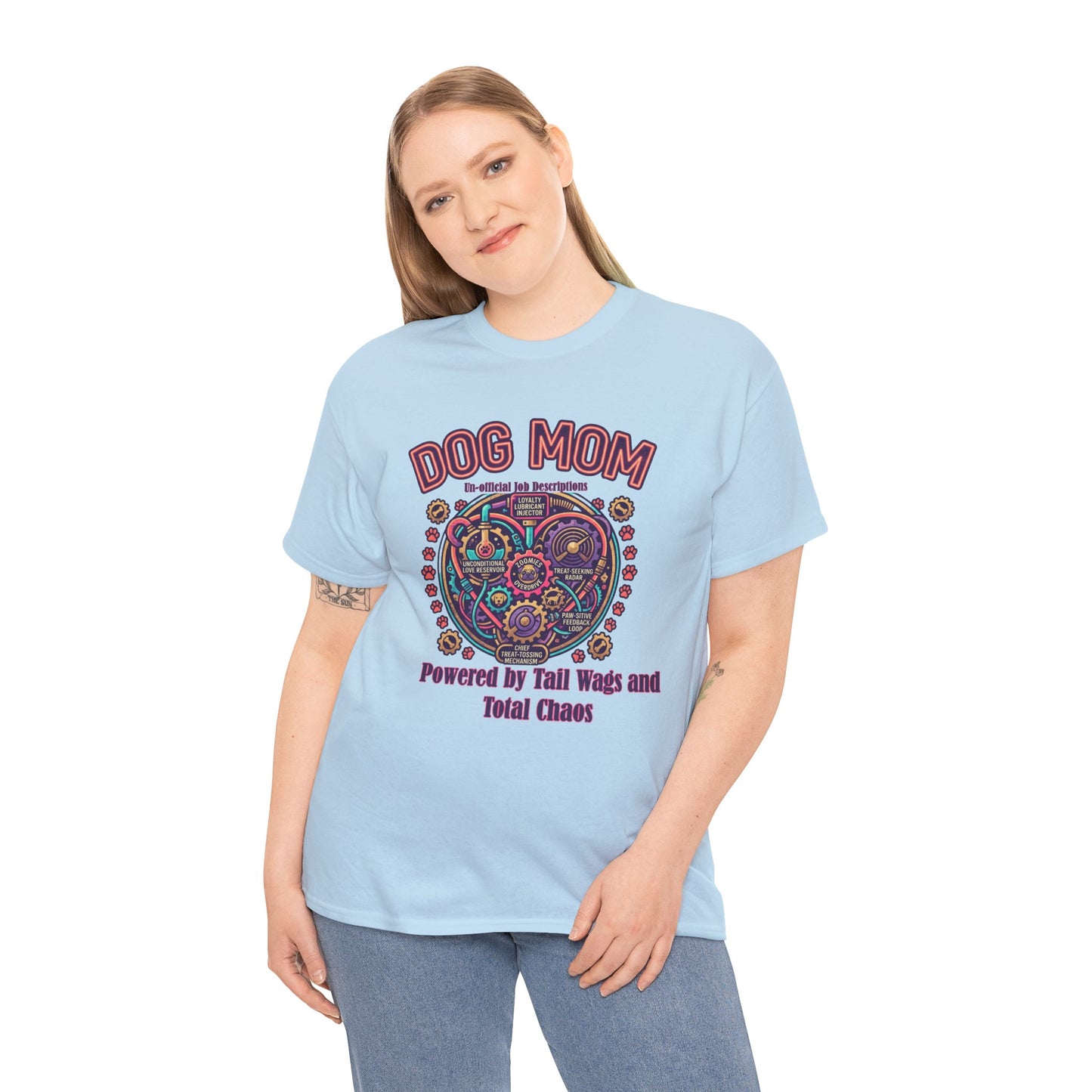 Dog Mom T-Shirt —Colorful Heart Pet Mom