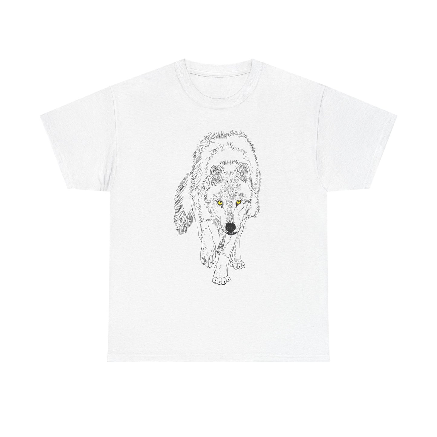 Stalking Wolf  -  Light Background Graphic Tee
