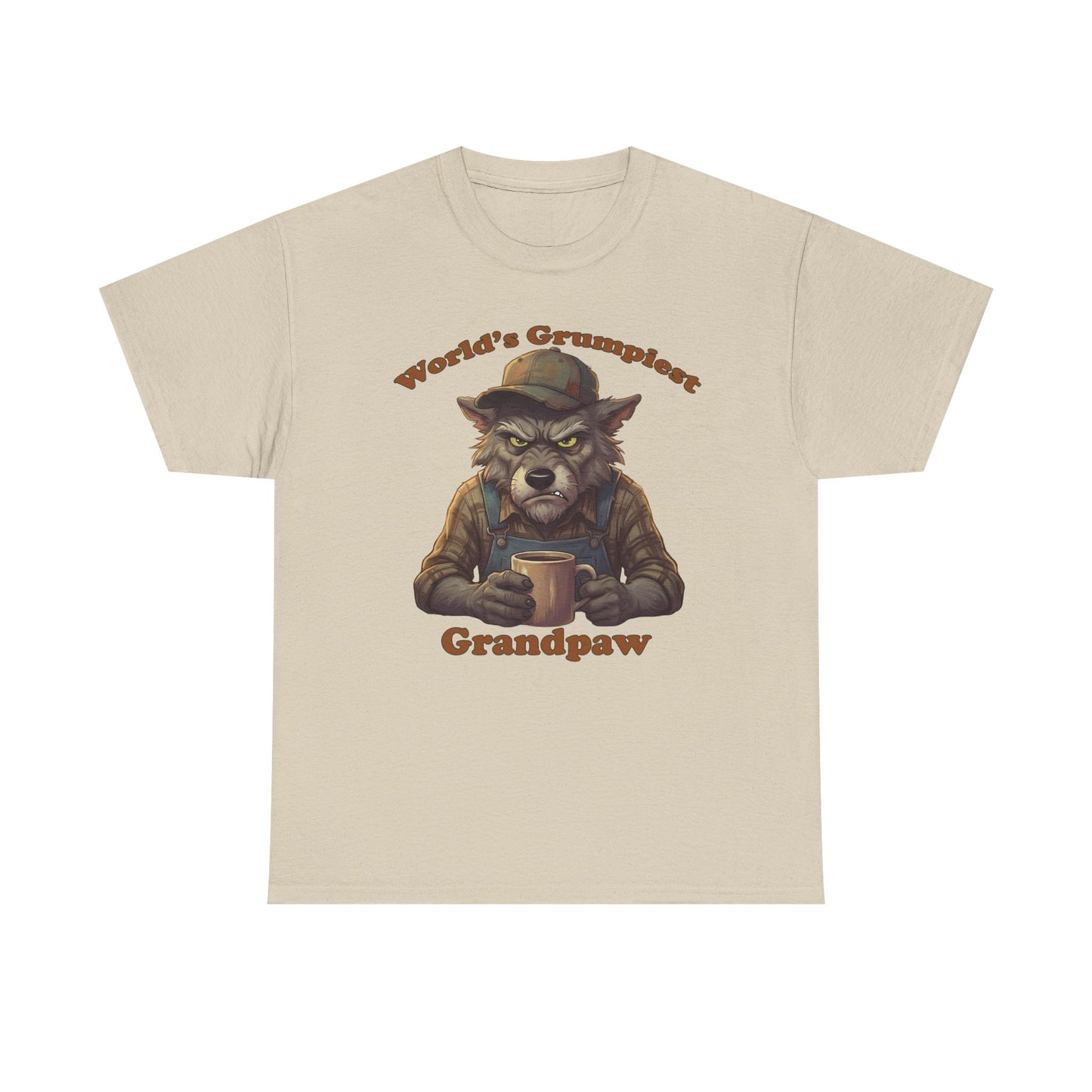 Grandpaw T-Shirt – "World's Grumpiest" Wolf Grandpaw