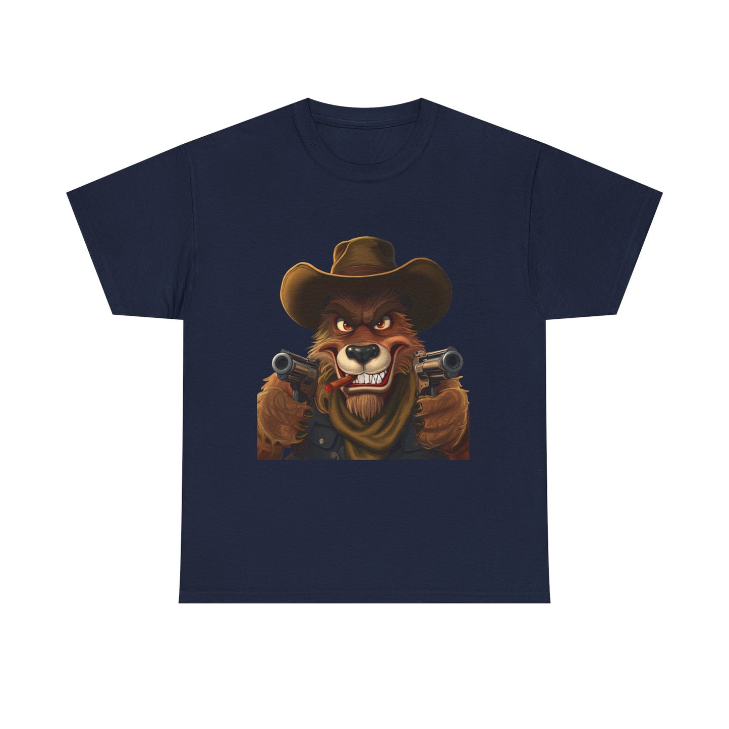 Grumpy Wolf T-Shirt—Six Shooter Wolf