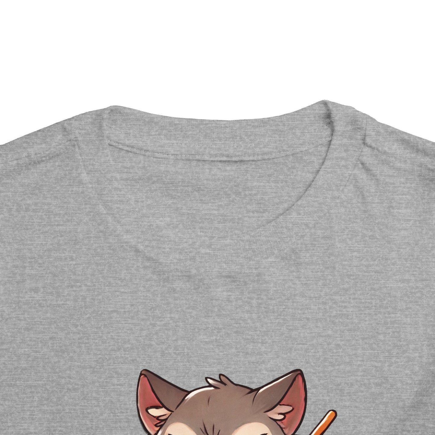 Toddler Tee — Grumpy Wolf girl with mop
