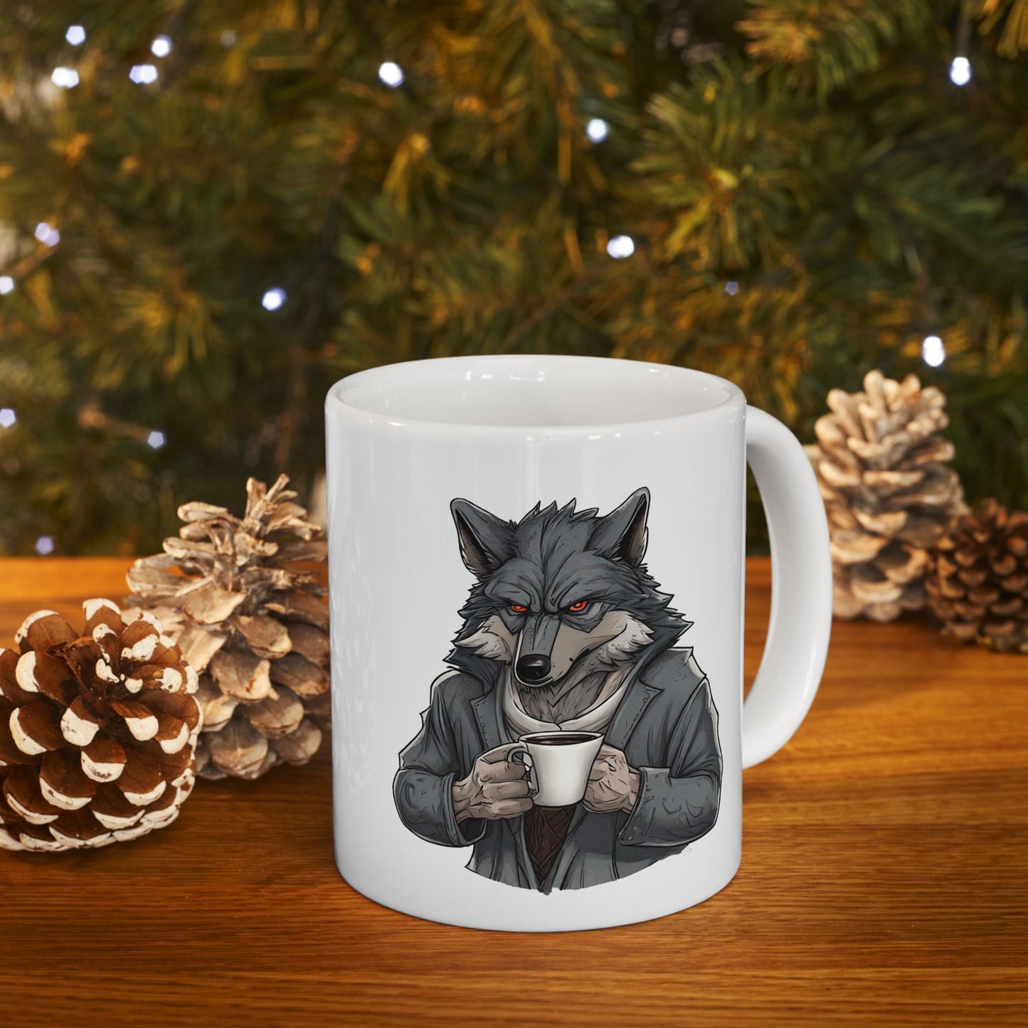 Red Eyed Wolf Coffee Mug (11oz & 15oz)