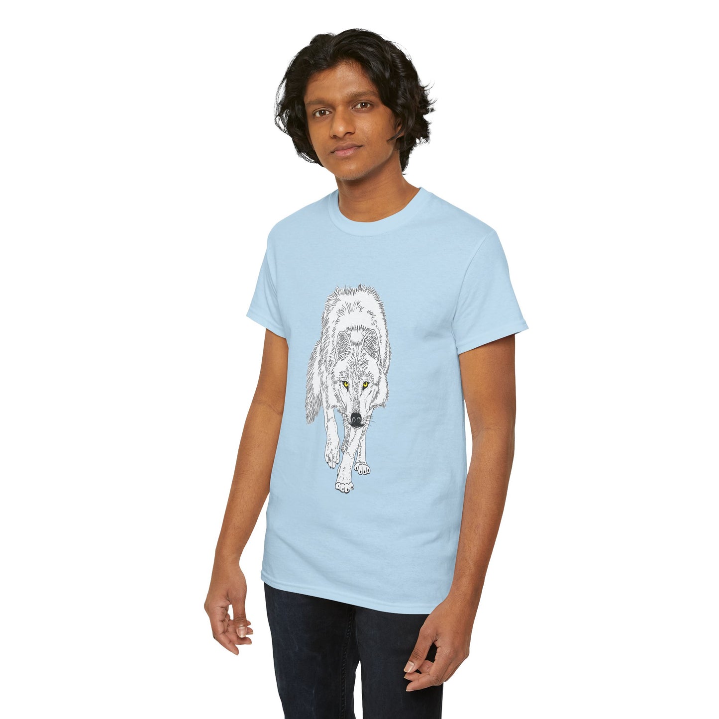 Stalking Wolf  - T‑Shirt Dark Background