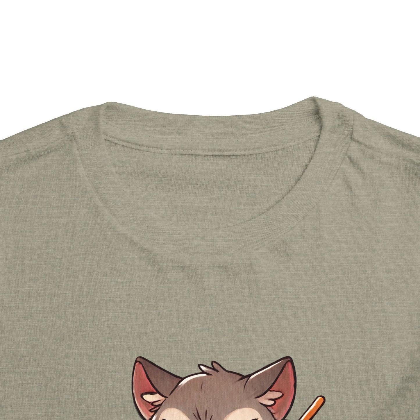 Toddler Tee — Grumpy Wolf girl with mop