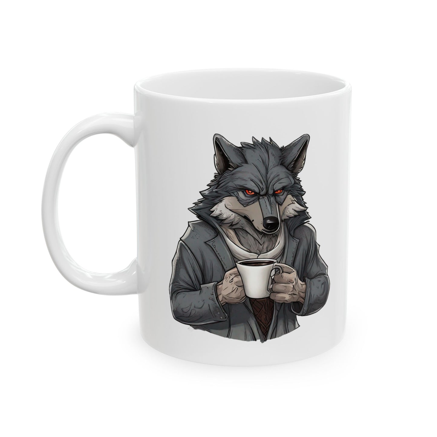 Red Eyed Wolf Coffee Mug (11oz & 15oz)