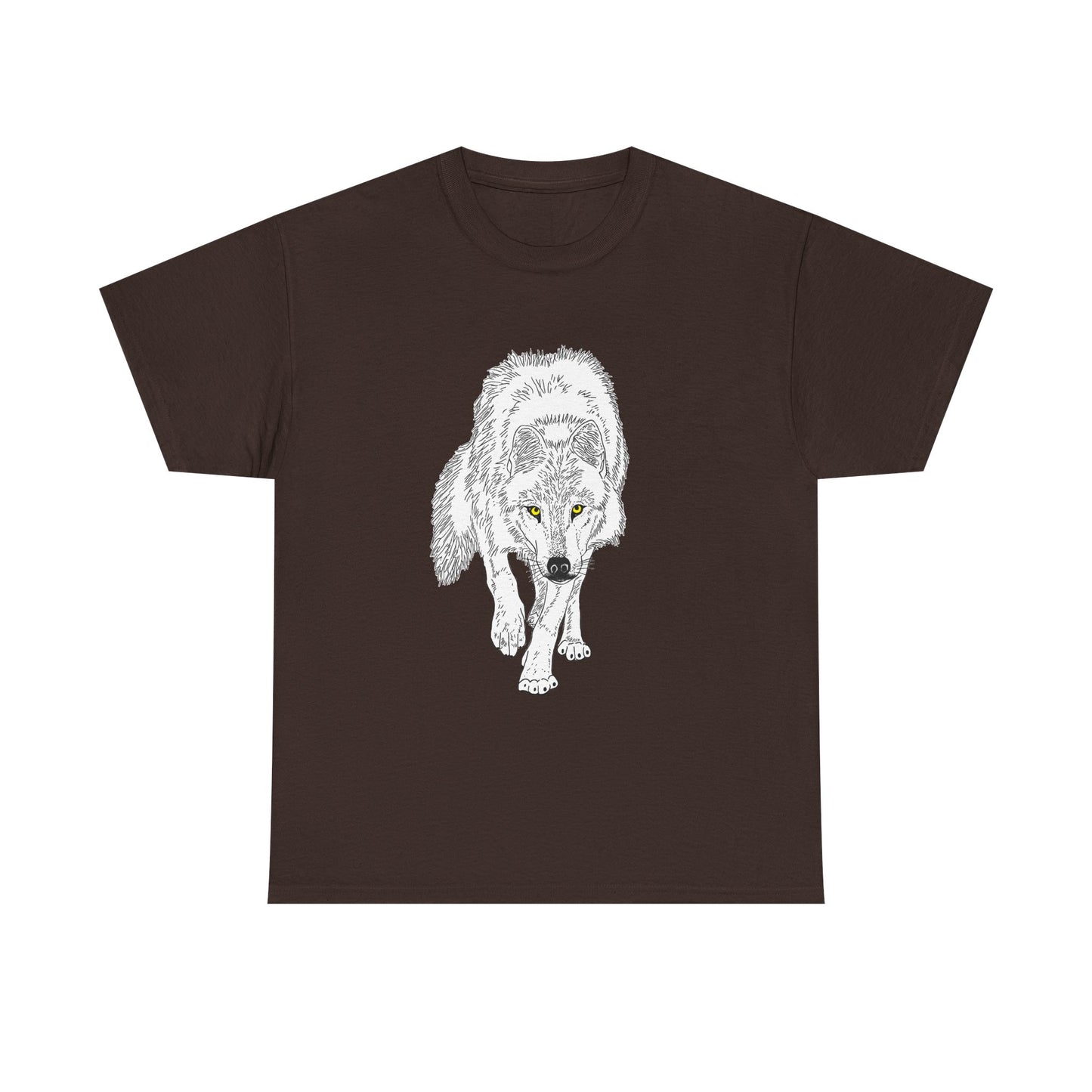 Stalking Wolf  - T‑Shirt Dark Background