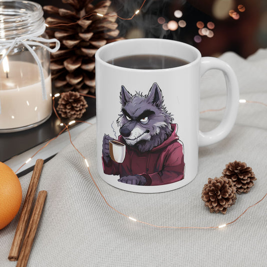 Red Hoodie Wolf - with Coffee mug