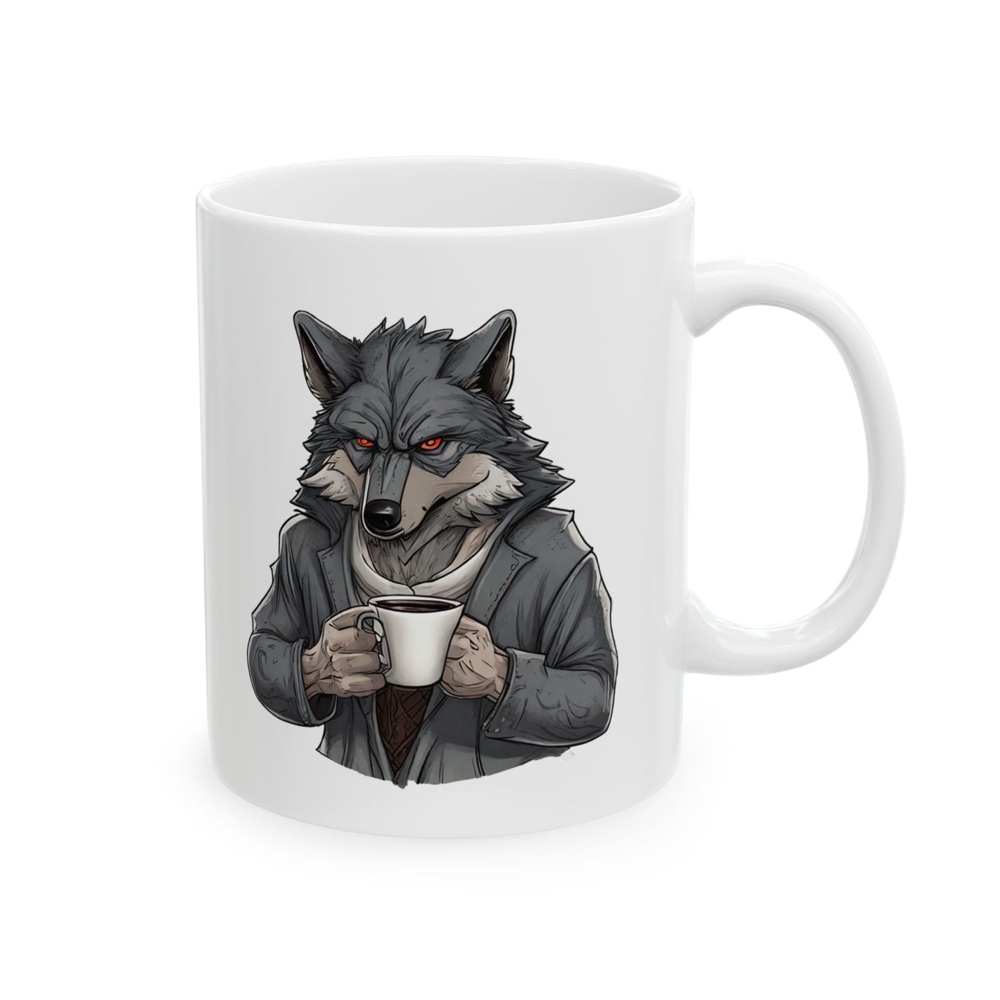 Red Eyed Wolf Coffee Mug (11oz & 15oz)
