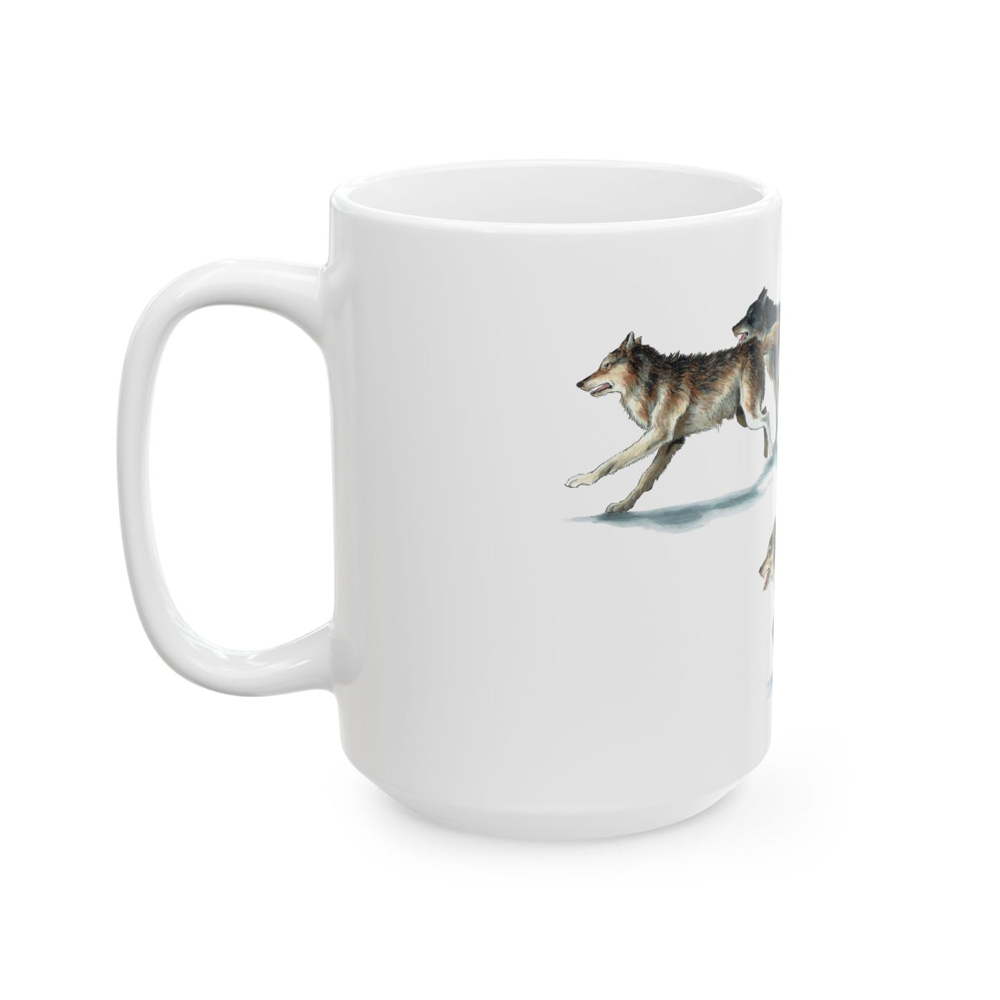 Running Wolves Art Coffee Cup (11oz & 15oz)