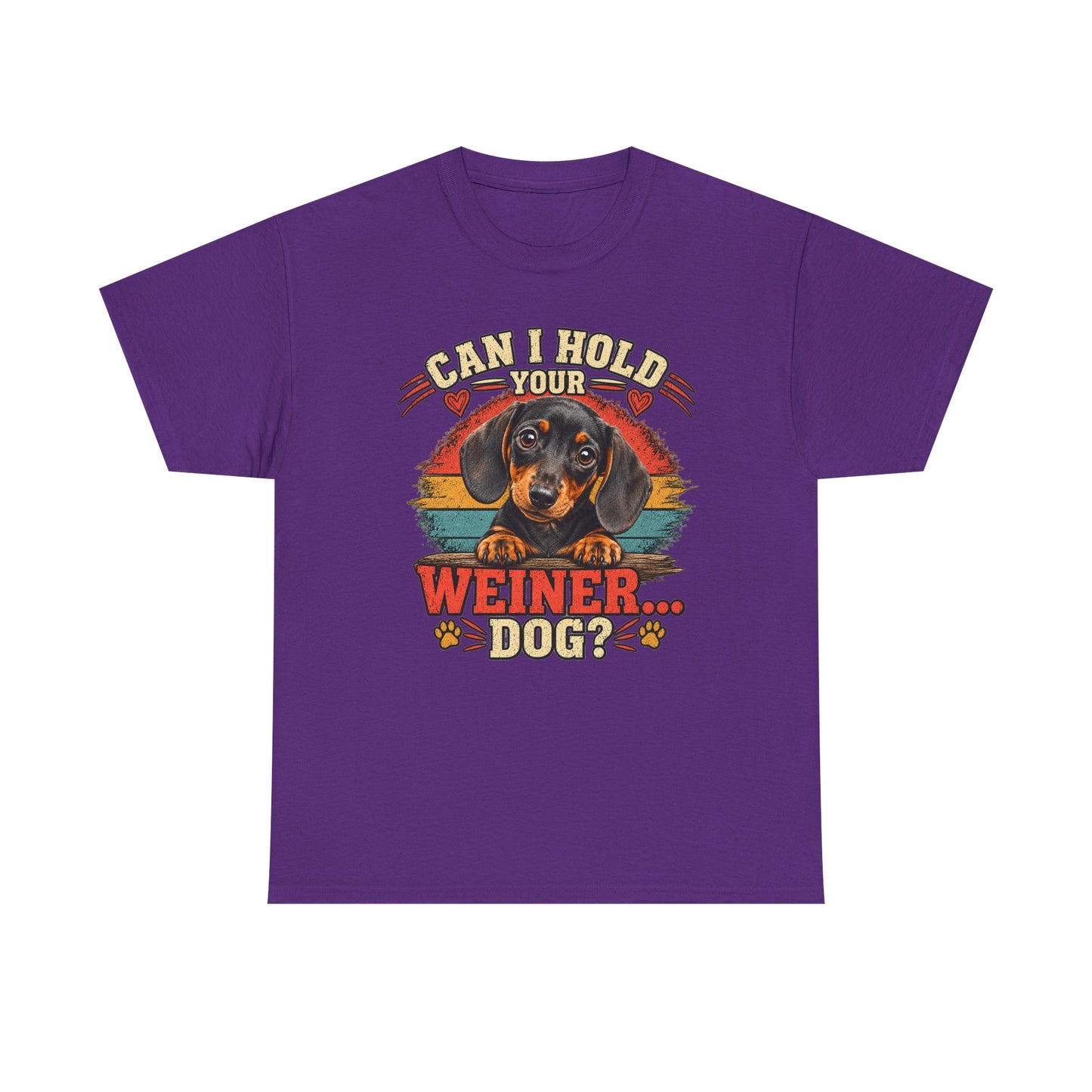 Can I Hold Your Weiner Dog? Tee — Dachshund Vintage Graphic T-Shirt