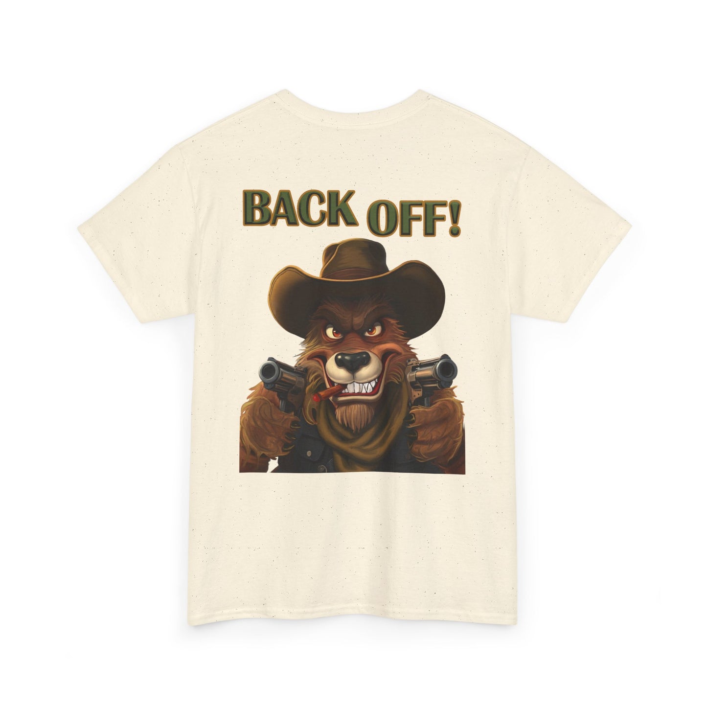 Graphic Tee — "Back Off!" Cowboy Wolf