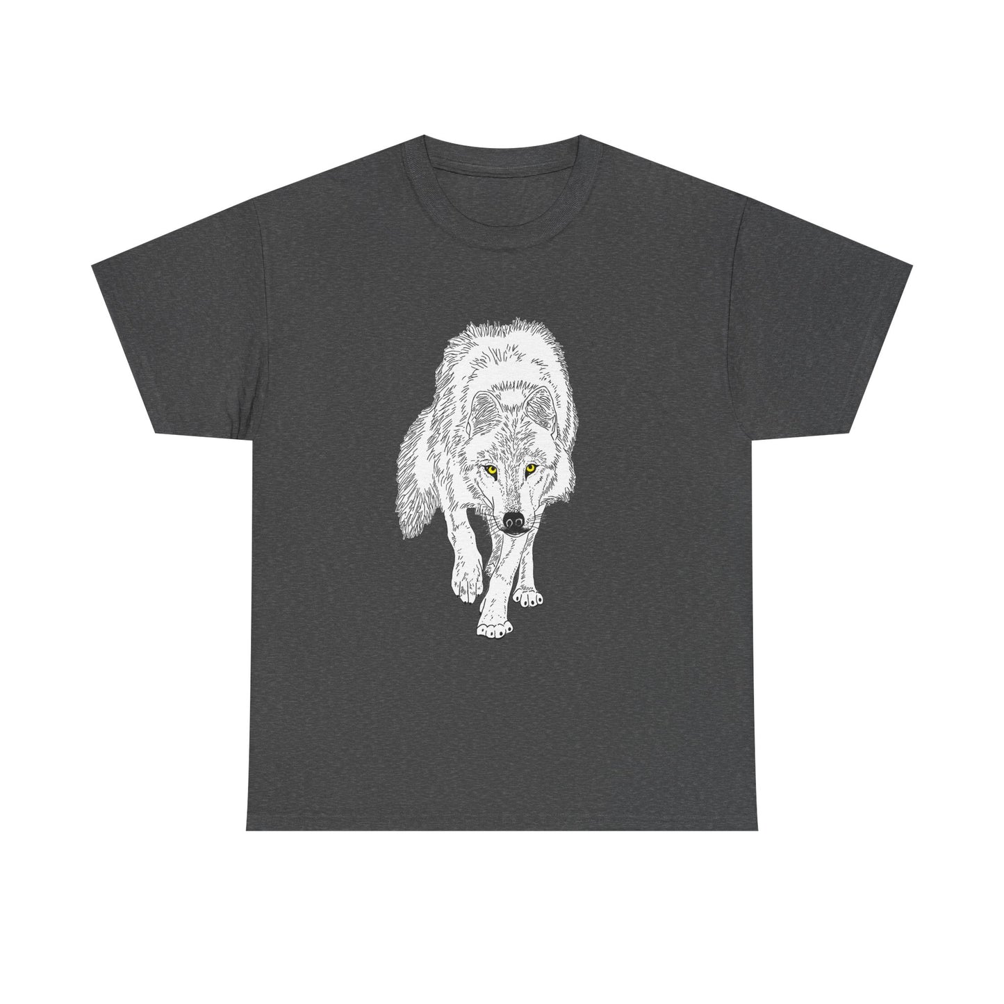 Stalking Wolf  - T‑Shirt Dark Background