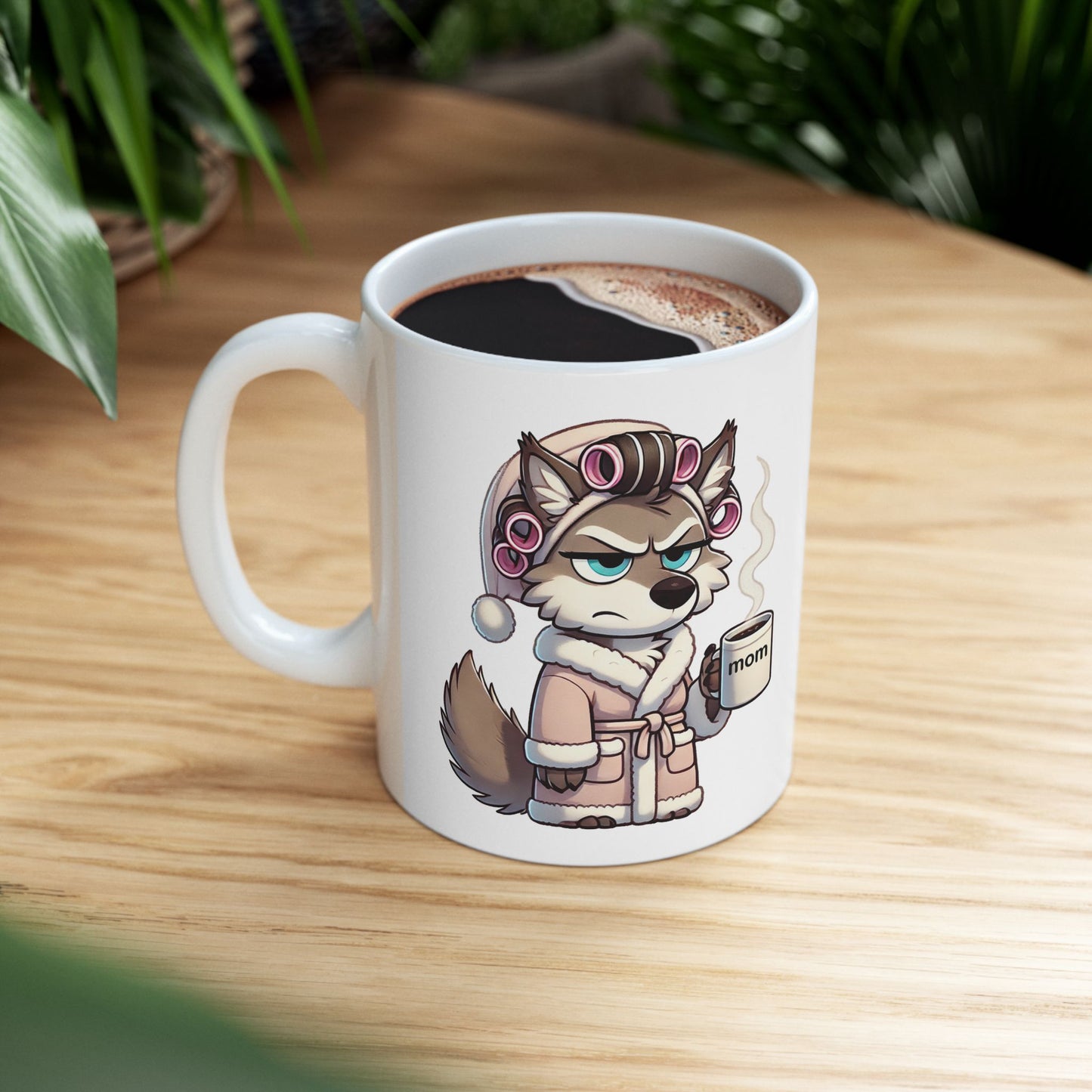 CURLERS AND COFFEE -BLUE EYES MOM CUP - MUG