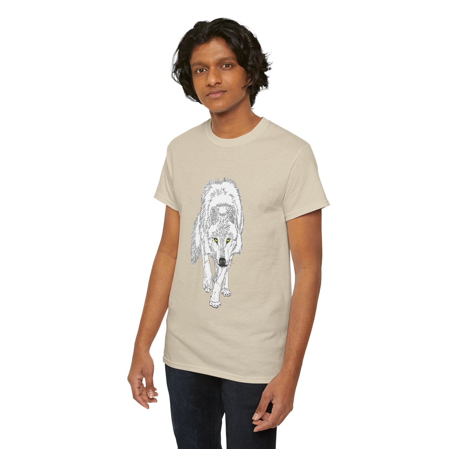 Stalking Wolf  - T‑Shirt Dark Background