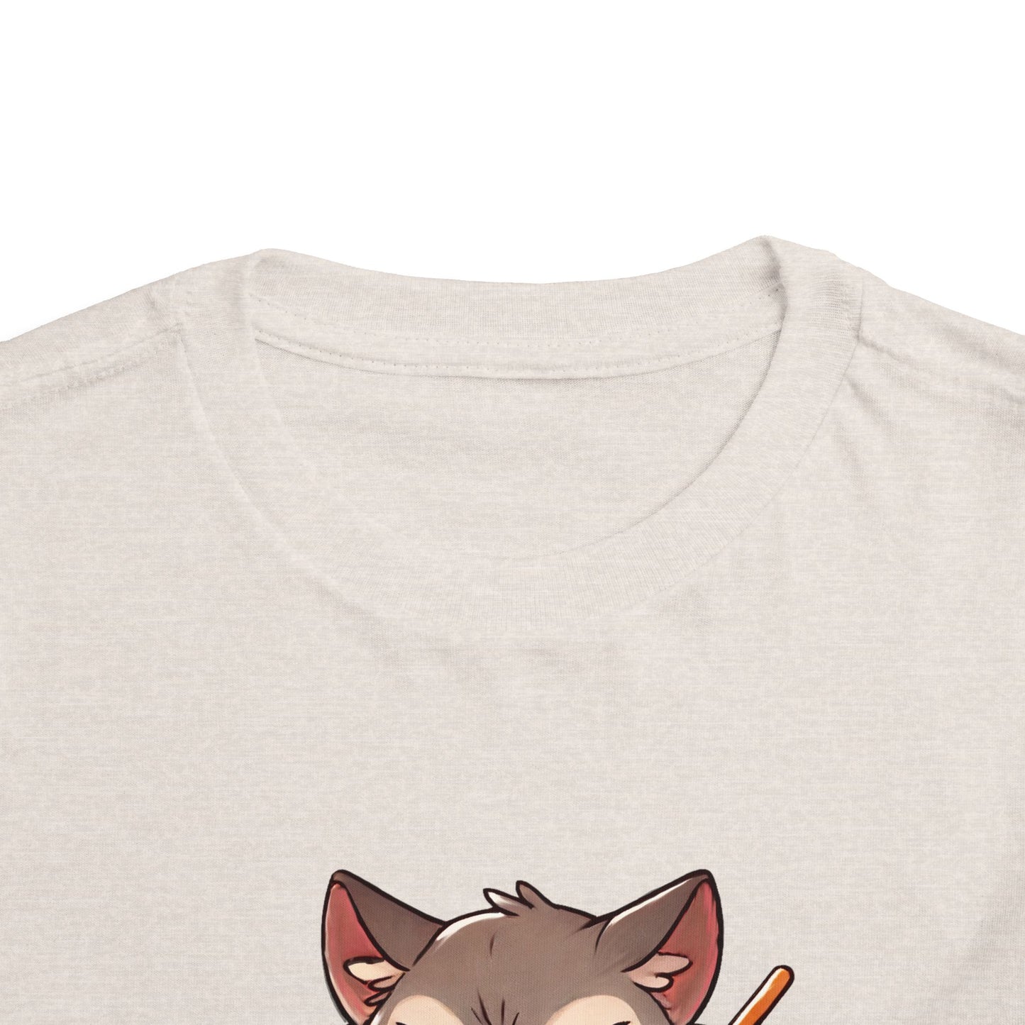 Toddler Tee — Grumpy Wolf girl with mop