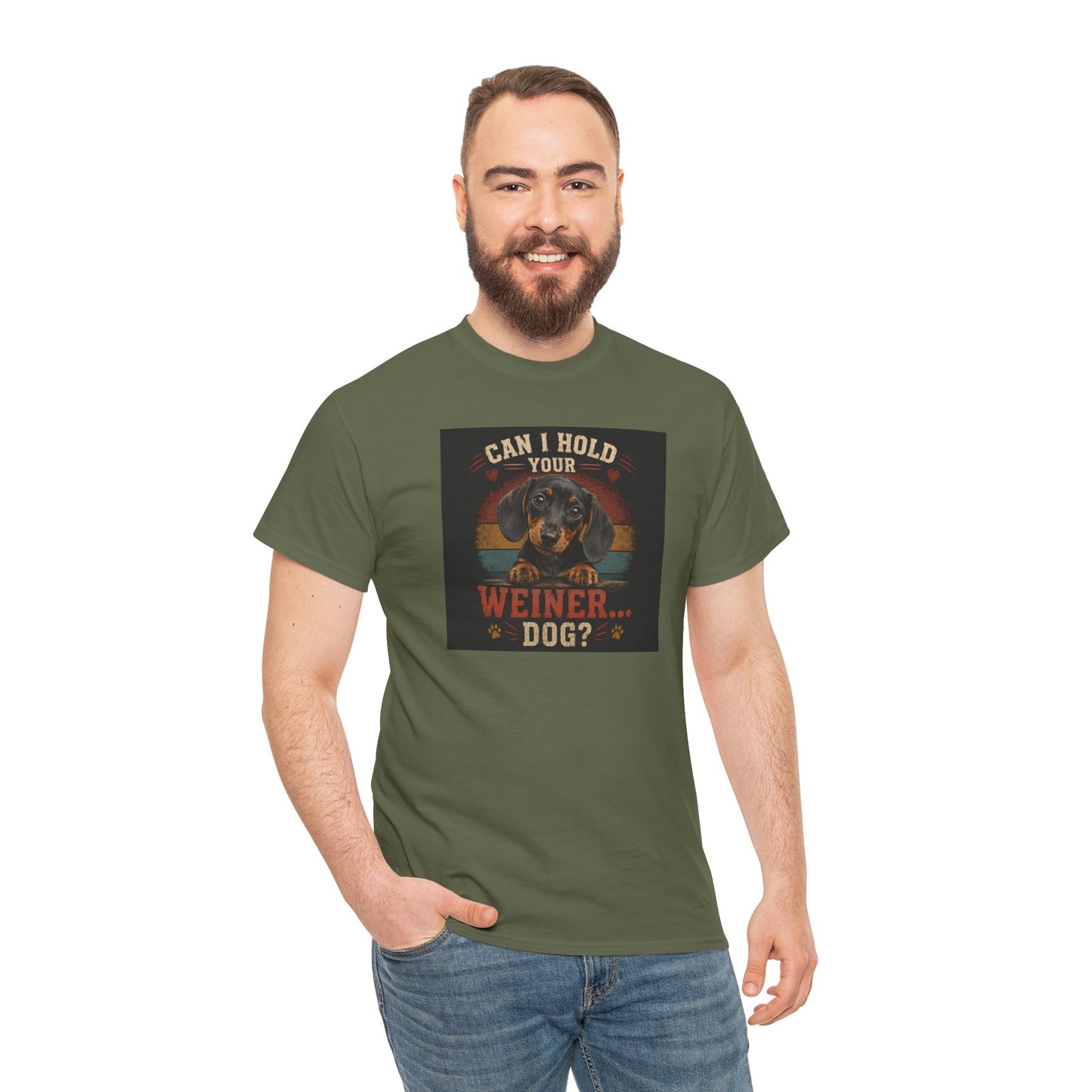 Dachshund Tee — "Can I Hold Your Weiner Dog?"