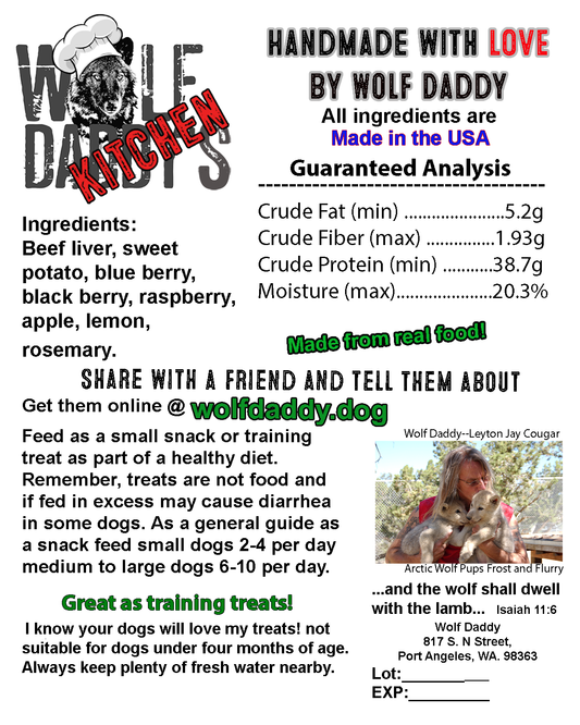 Wolf Daddy's Beef Liver Small Bites