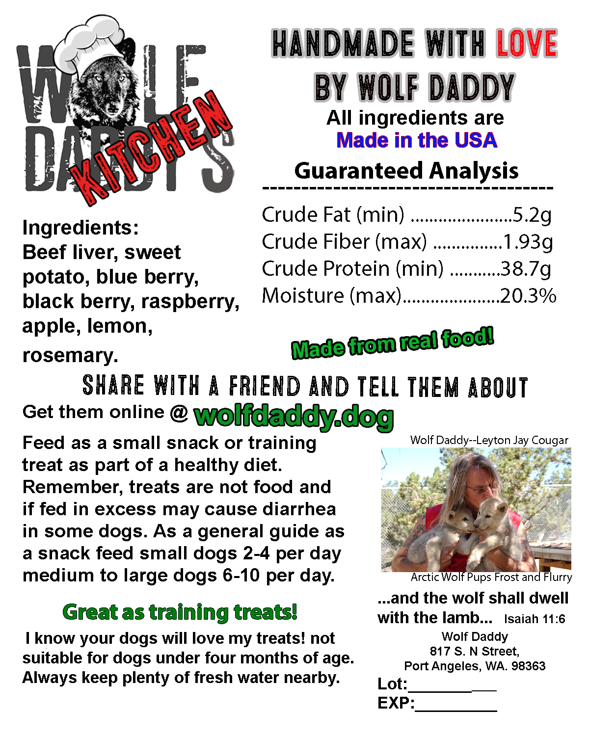 Wolf Daddy's Howling Beef Liver Small Bites COMBO