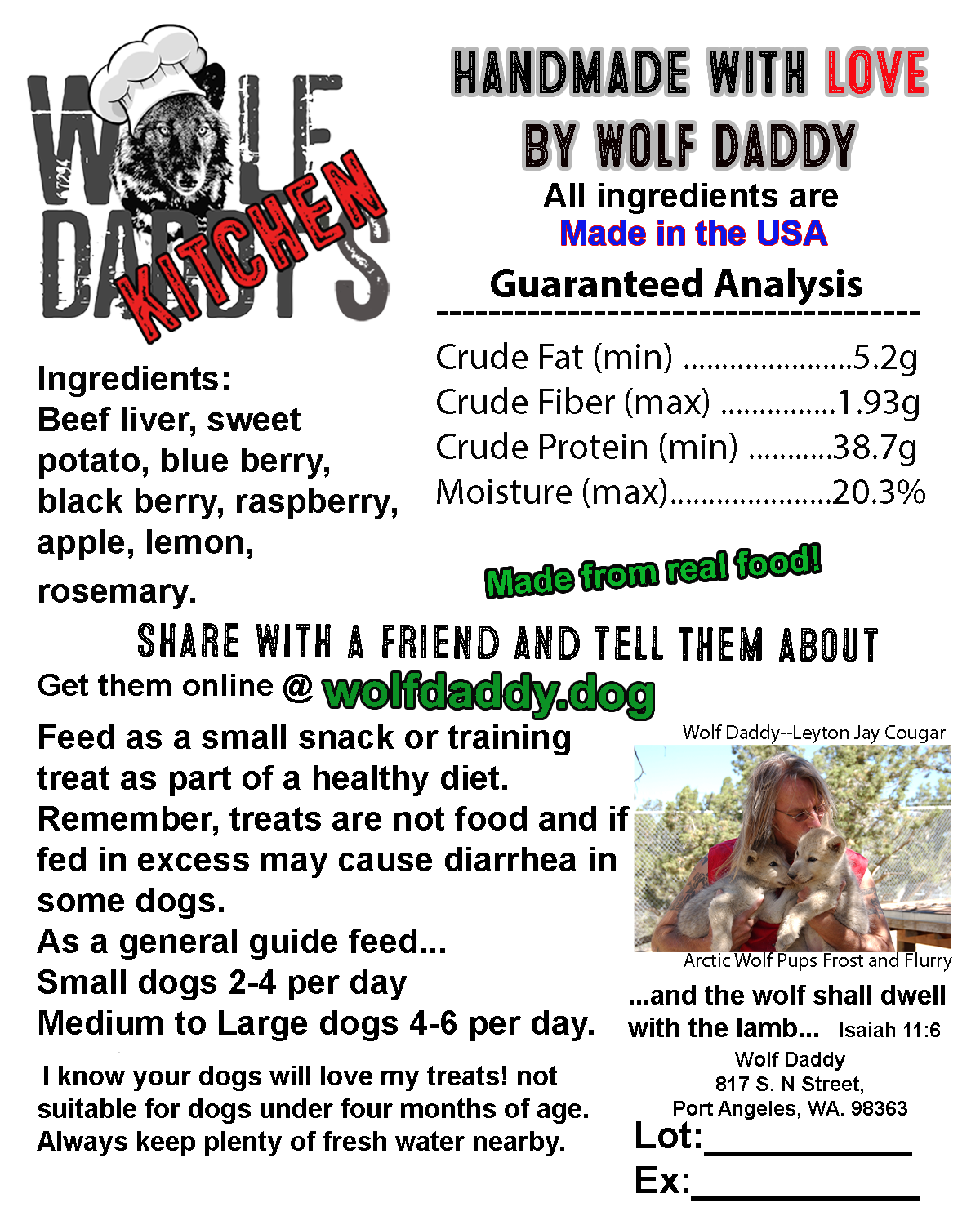 Wolf daddy's Howling Beef Liver Treats