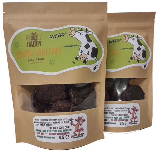 Wolf Daddy's Howling Beef Liver treats 2 pack