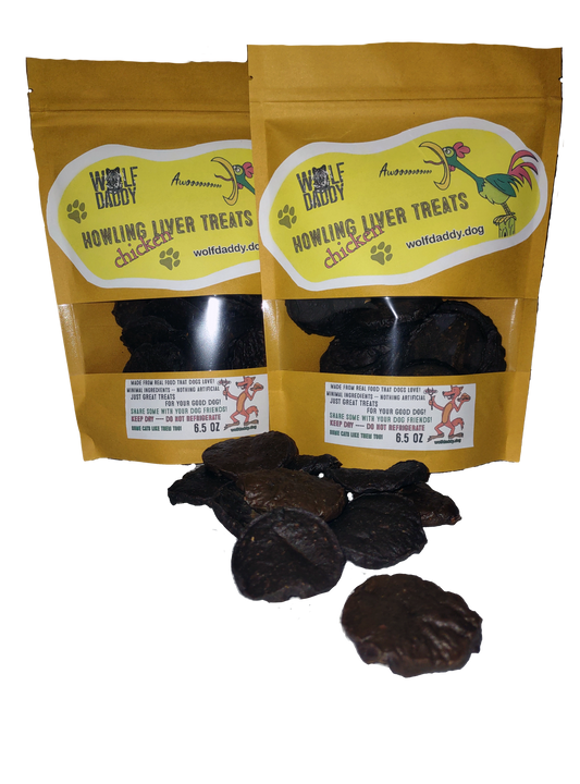 Wolf Daddy's Howling Chicken Liver Treats 2 pack